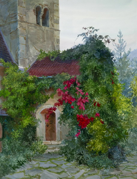 Victoria Kiryanova. Austria. Oberrann's castle. Inner courtyard, 2005