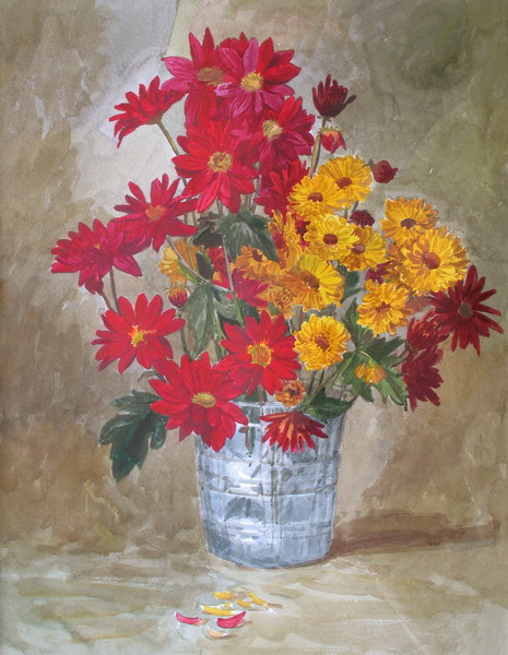 Victoria Kiryanova. Bouquet of chrysanthemums, 2005