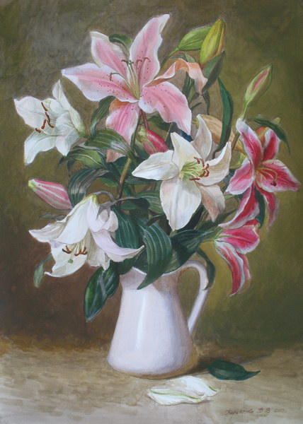 Victoria Kiryanova. Bouquet of lilies, 2010