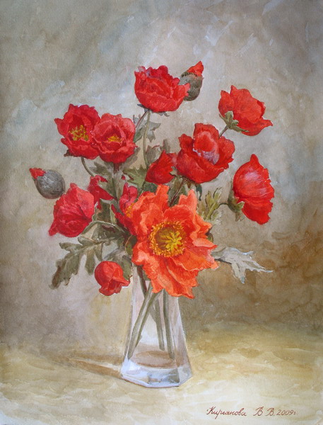 Victoria Kiryanova. Bunch of poppies, 2009