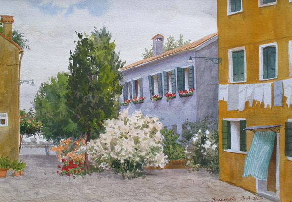 Victoria Kiryanova. Burano. Small garden in blossom, 2008