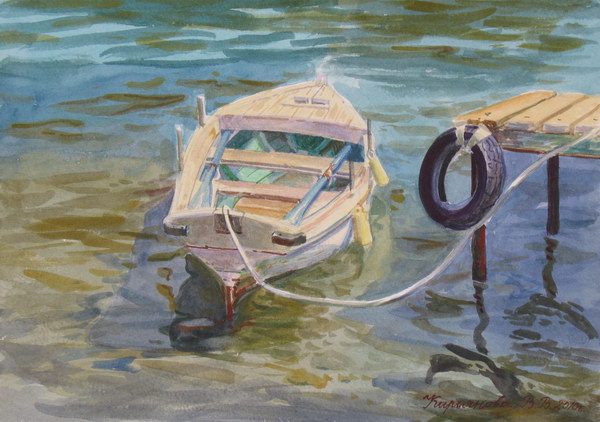 Victoria Kiryanova. Montenegro. Boat at pier, 2010