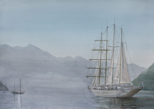 Victoria Kiryanova. Montenegro. Morning in Kotor bay, 2011