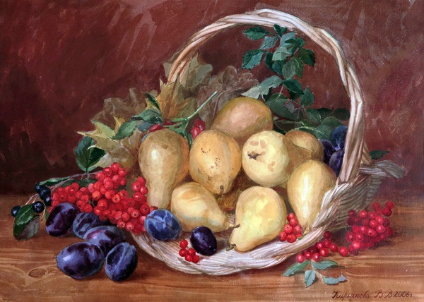 Victoria Kiryanova. Pears and plums, 2005