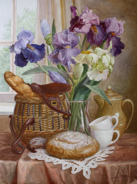 Victoria Kiryanova. Irises at window, 2011