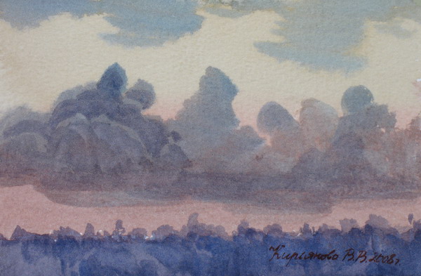 Victoria Kiryanova. Khotkovo. Sunset over forest, 2008