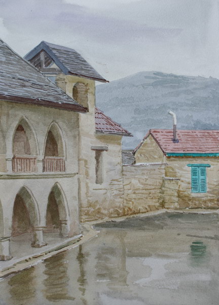 Victoria Kiryanova. Cyprus. Monastery in village Omodos after rain, 2011