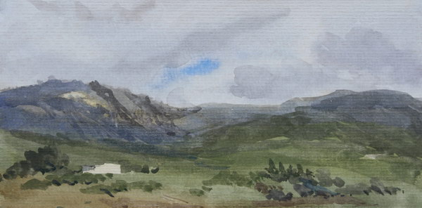 Victoria Kiryanova. Cyprus. Clouds over mountains. Sketch, 2011
