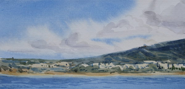 Victoria Kiryanova. Cyprus. Clouds over Coral bay. Sketch, 2011