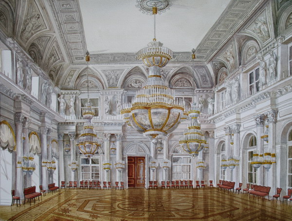 Victoria Kiryanova. Copy of Ukhtomsky K.A. work Views of halls in Winter Palace, 2009