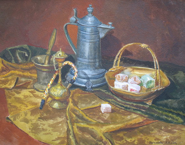 Victoria Kiryanova. Still life with Turkish delight, 2007