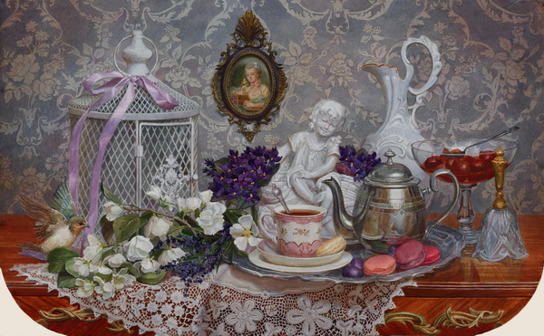 Victoria Kiryanova. Still life in style of Marie Antoinette, 2014