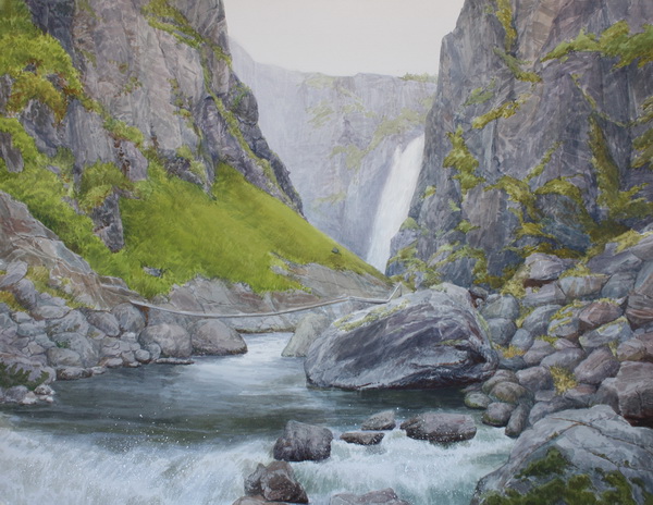 Victoria Kiryanova. Norway. Waterfall Veringfossen, 2015