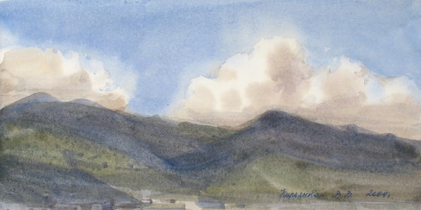 Victoria Kiryanova. Clouds over mountains. Alania, 2004