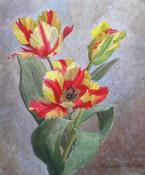 Victoria Kiryanova. Variegated tulips, 2007