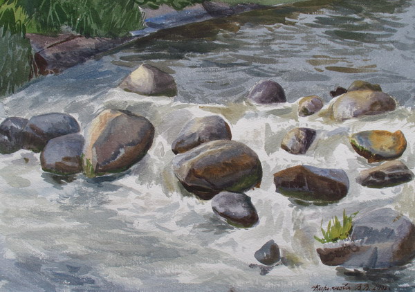 Victoria Kiryanova. Rapids on river Vorya, 2008