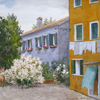 Burano. Small garden in blossom, 2008