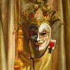 Masque on broaded drapery, 2005
