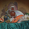 Still life with old glass and oysters, 2016
76x76 cm; ������� �� ���������