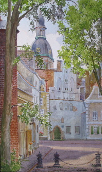Victoria Kiryanova. Small street in Riga, 2009