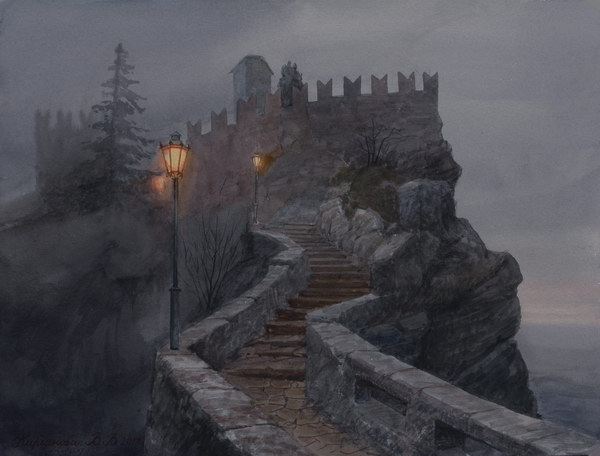 Victoria Kiryanova. San Marino. Night is coming on, 2017