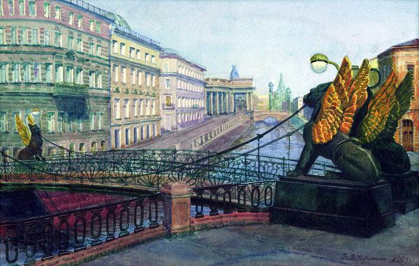 Victoria Kiryanova. St.Petersburg. Bank bridge, 2003