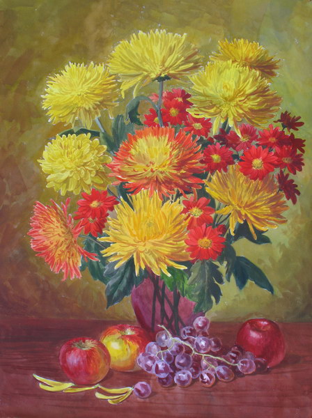 Victoria Kiryanova. Sun chrysanthemums, 2003