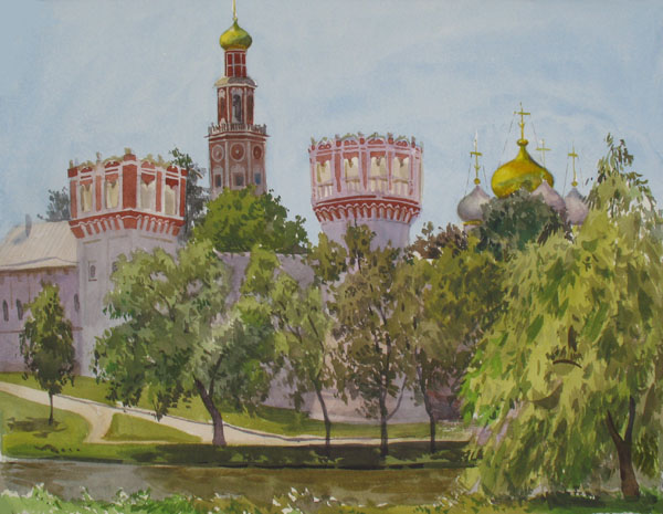 Victoria Kiryanova. Novodevichiy monastery in sunny day, 2008
