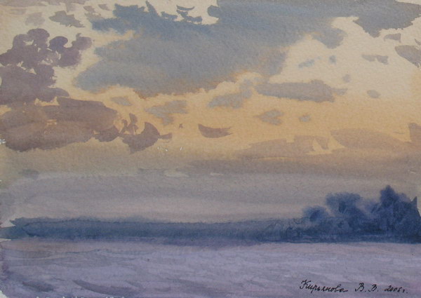 Victoria Kiryanova. Misty morning. Sketch, 2006