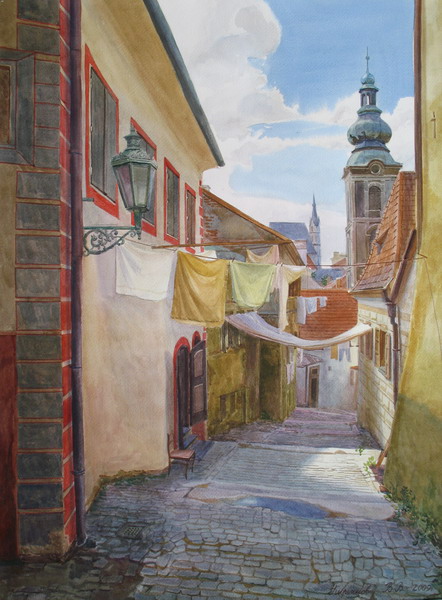 Victoria Kiryanova. Small street of old Krumlov, 2009