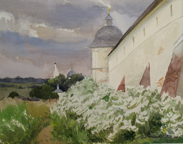 Victoria Kiryanova. View of Goritsky monastery's tower, 2007