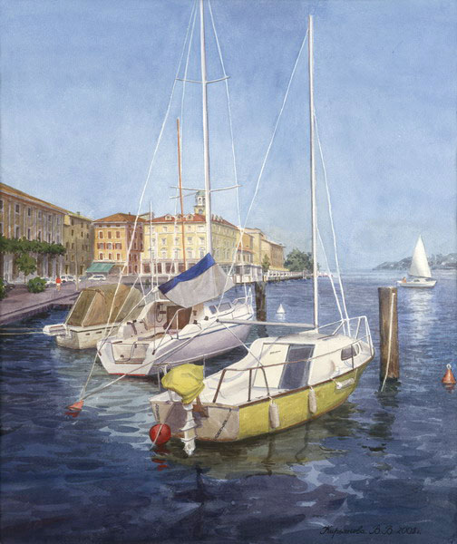 Victoria Kiryanova. Jachts at pier in Venice, 2008