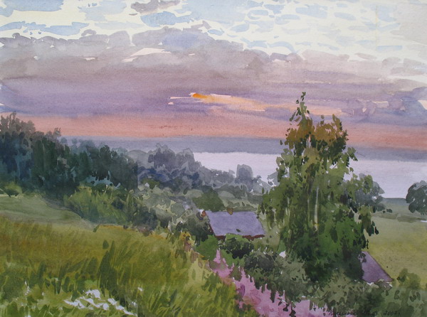 Victoria Kiryanova. Sunset on Plescheevo lake, 2007