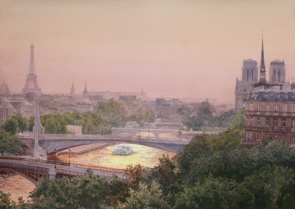 Victoria Kiryanova. Sunset over Paris, 2013
