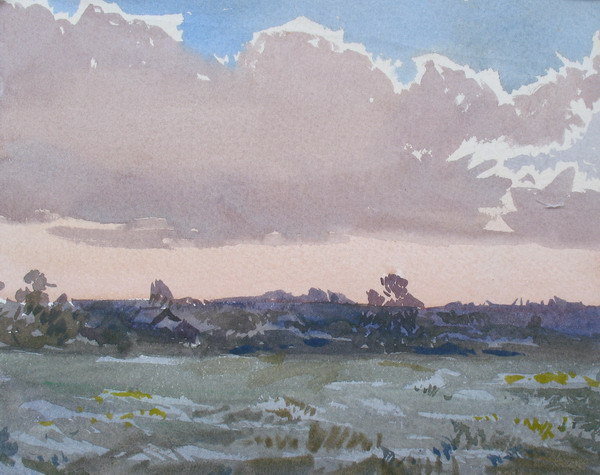 Victoria Kiryanova. Sunset over field, 2008