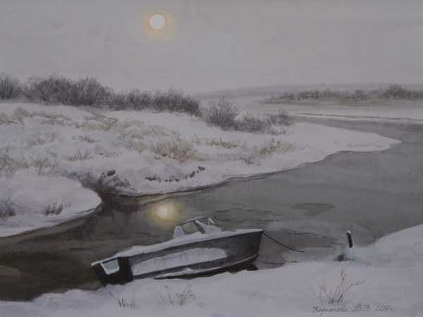 Victoria Kiryanova. Small boat stood still, 2017