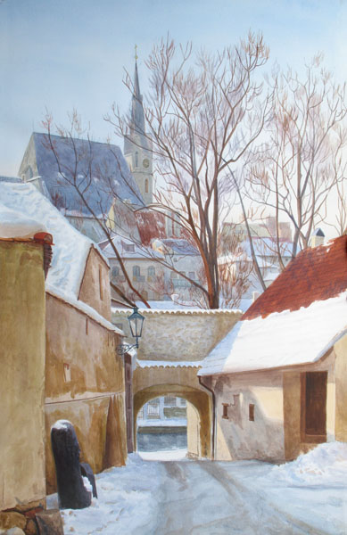 Victoria Kiryanova. Winter morning in Krumlov, 2009